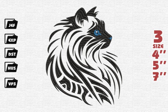 Majestic Tribal Cat Embroidery: A Designer’s Review