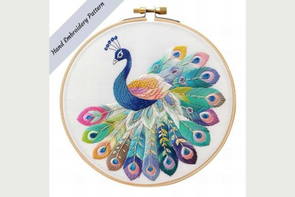Peacock Hand Embroidery Pattern, Colorin: A Seller’s Review