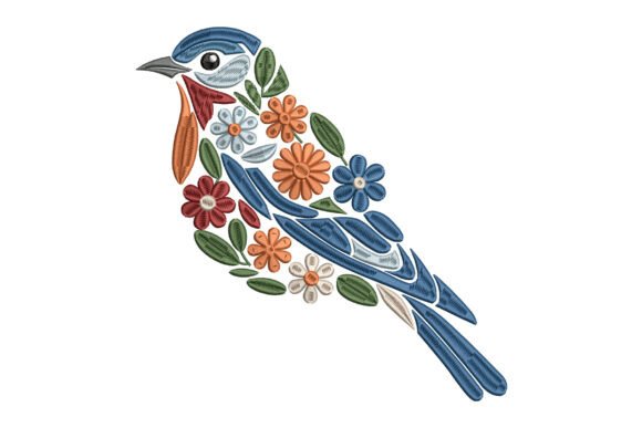 Review: Floral Eastern Bluebird Embroidery Design
