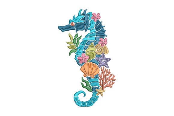 Review: Floral Seahorse Embroidery for Branding