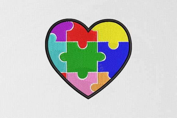 Review: Love Autism Puzzle Embroidery Design