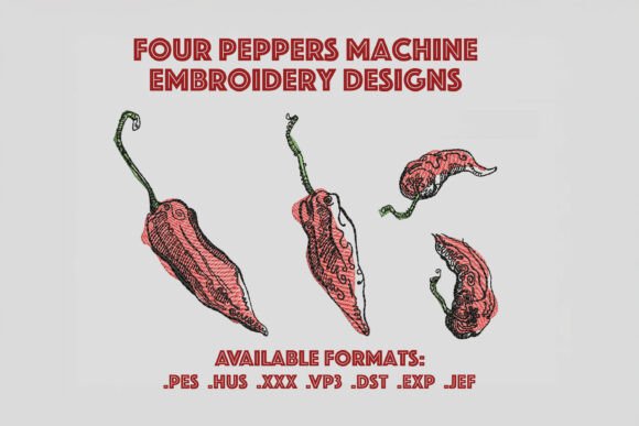Review: Peppers Bundle Machine Embroidery for Makers