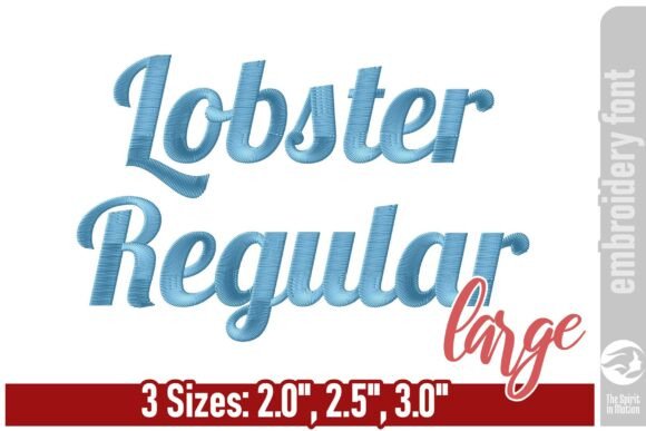 Reviewing Lobster Regular Embroidery Font - Large