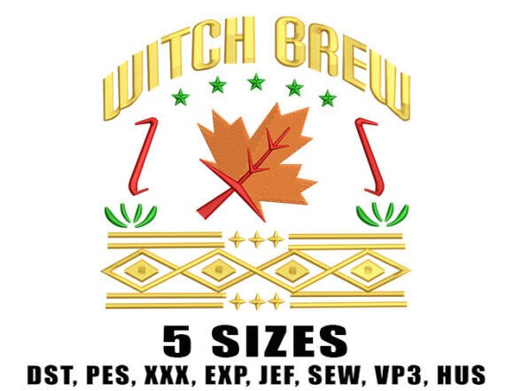 Reviewing the Witch Brew Embroidery Design for Fall